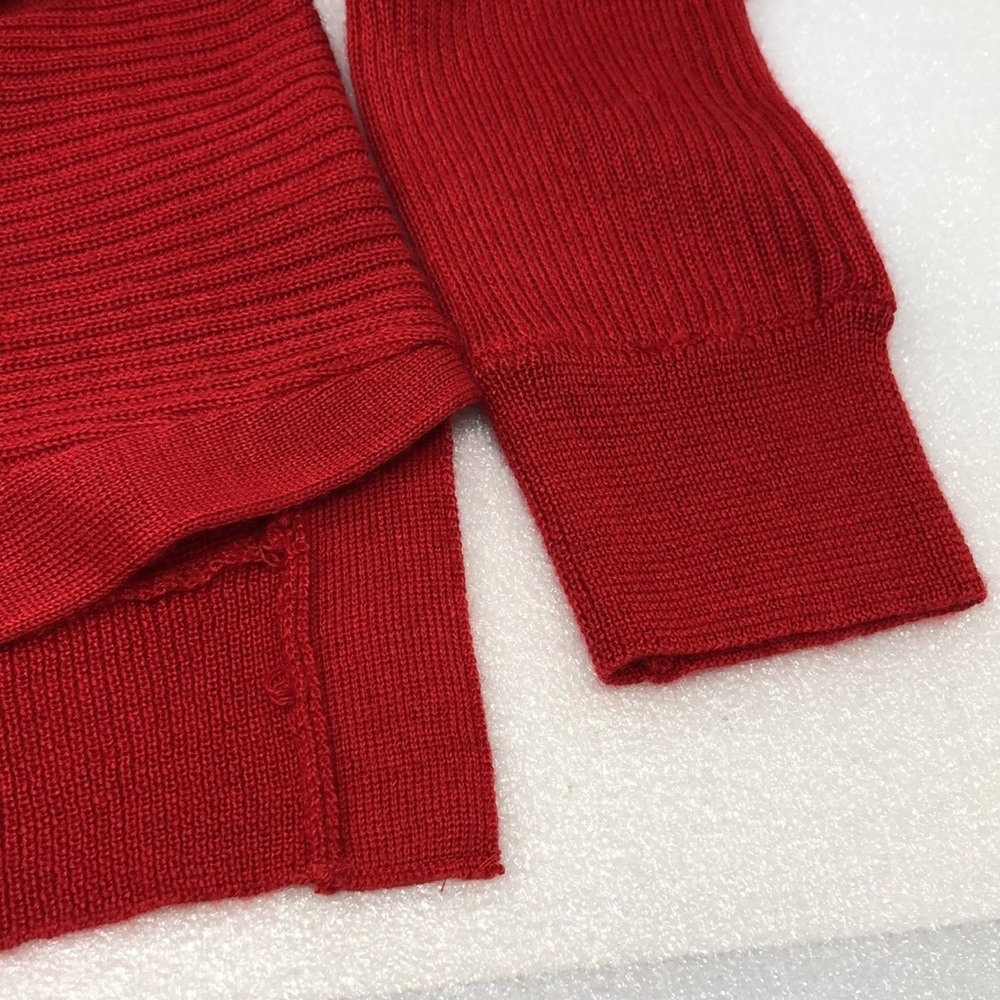 NEW Chelsea & Violet Girls Sweater Red Wool Blend Boatneck Ribbed Knit Medium - Picture 10 of 11